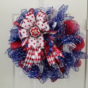 Beautiful Large Patriotic Wreath